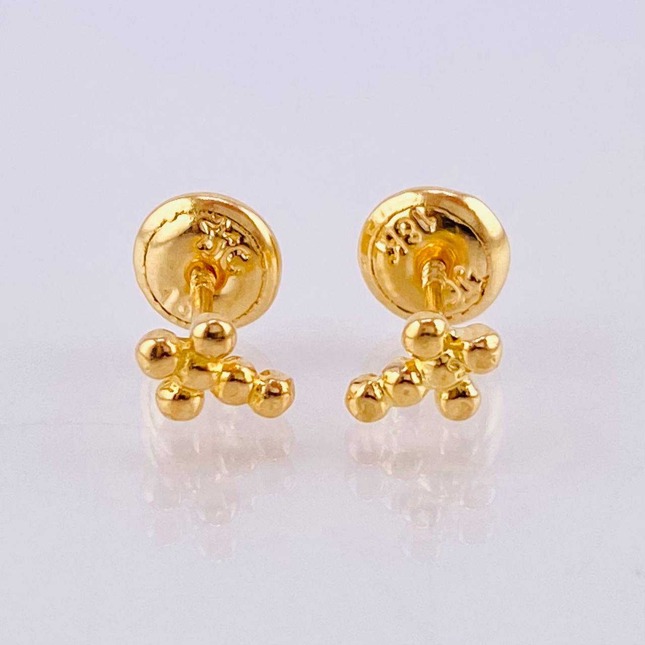 Topos Cruz Burbujas 0.8gr / 5.75mm Oro Amarillo 18K