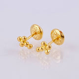Topos Cruz Burbujas 0.8gr / 5.75mm Oro Amarillo 18K