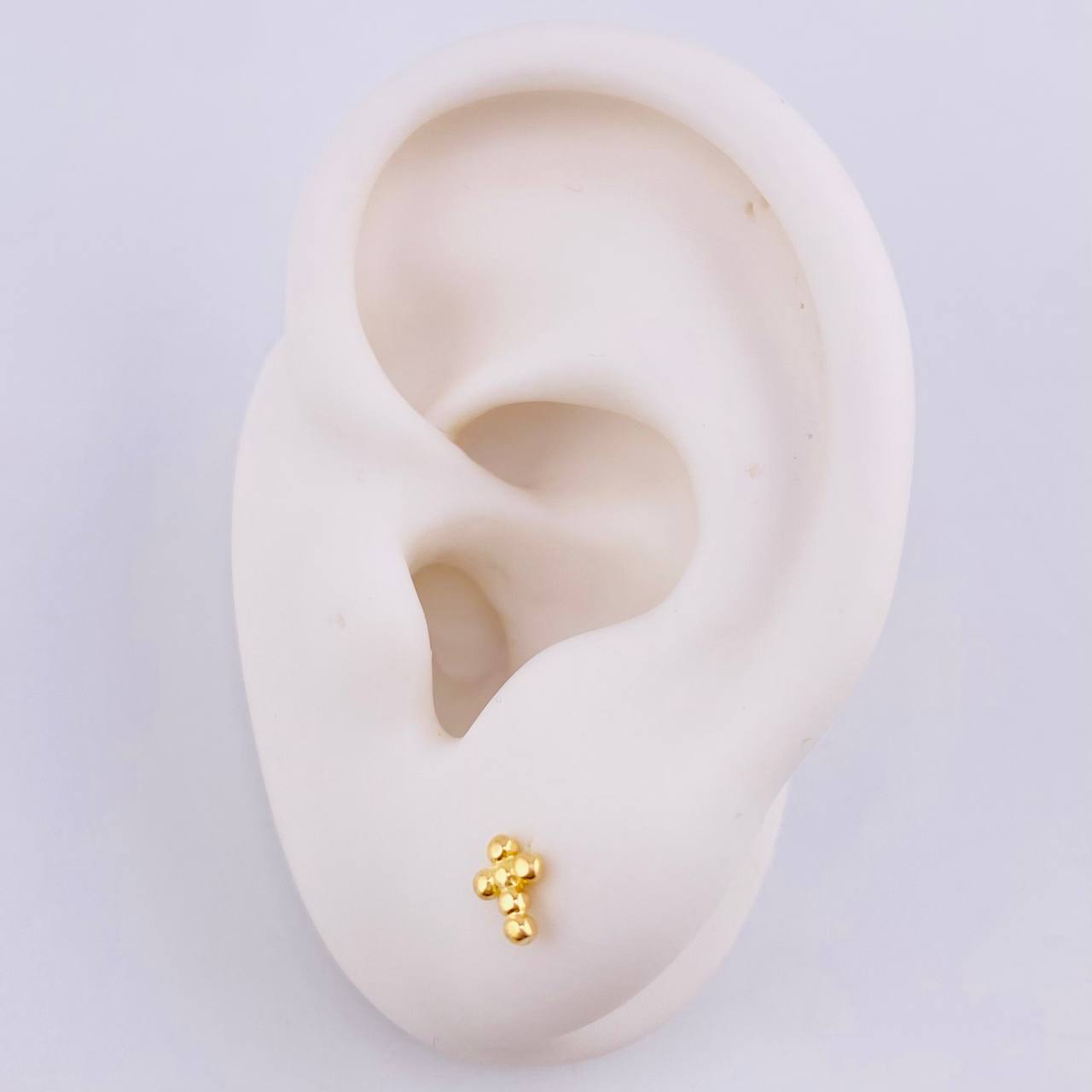 Topos Cruz Burbujas 0.8gr / 5.75mm Oro Amarillo 18K