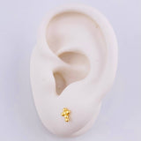 Topos Cruz Burbujas 0.85gr / 5.75mm Oro Amarillo 18K