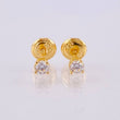 Topos Cuatro Garra 0.7gr / 3.2mm Oro Amarillo 18K