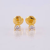Topos Cuatro Garra 0.7gr / 3.2mm Oro Amarillo 18K