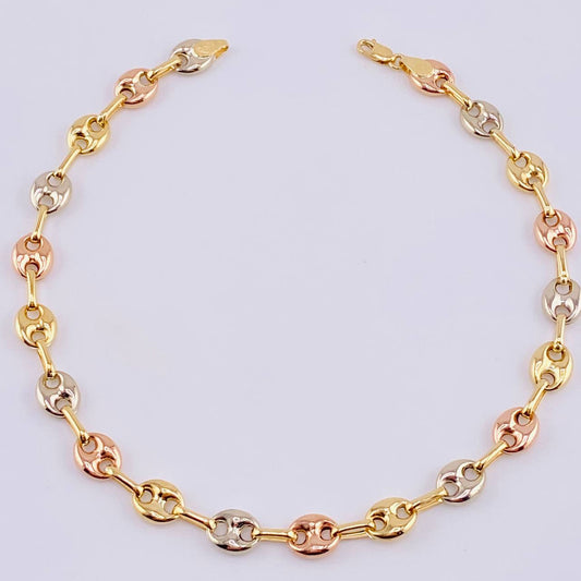 Tobillera Gc 4.8gr / 24cm / 6.3mm Tres Oros 18K