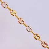 Tobillera Gc 5.05gr / 24cm / 6.3mm Tres Oros 18K