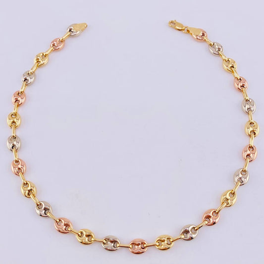 Tobillera  Gc 3.35 g / 25.5 cm / 4 mm Tres Oros 18K