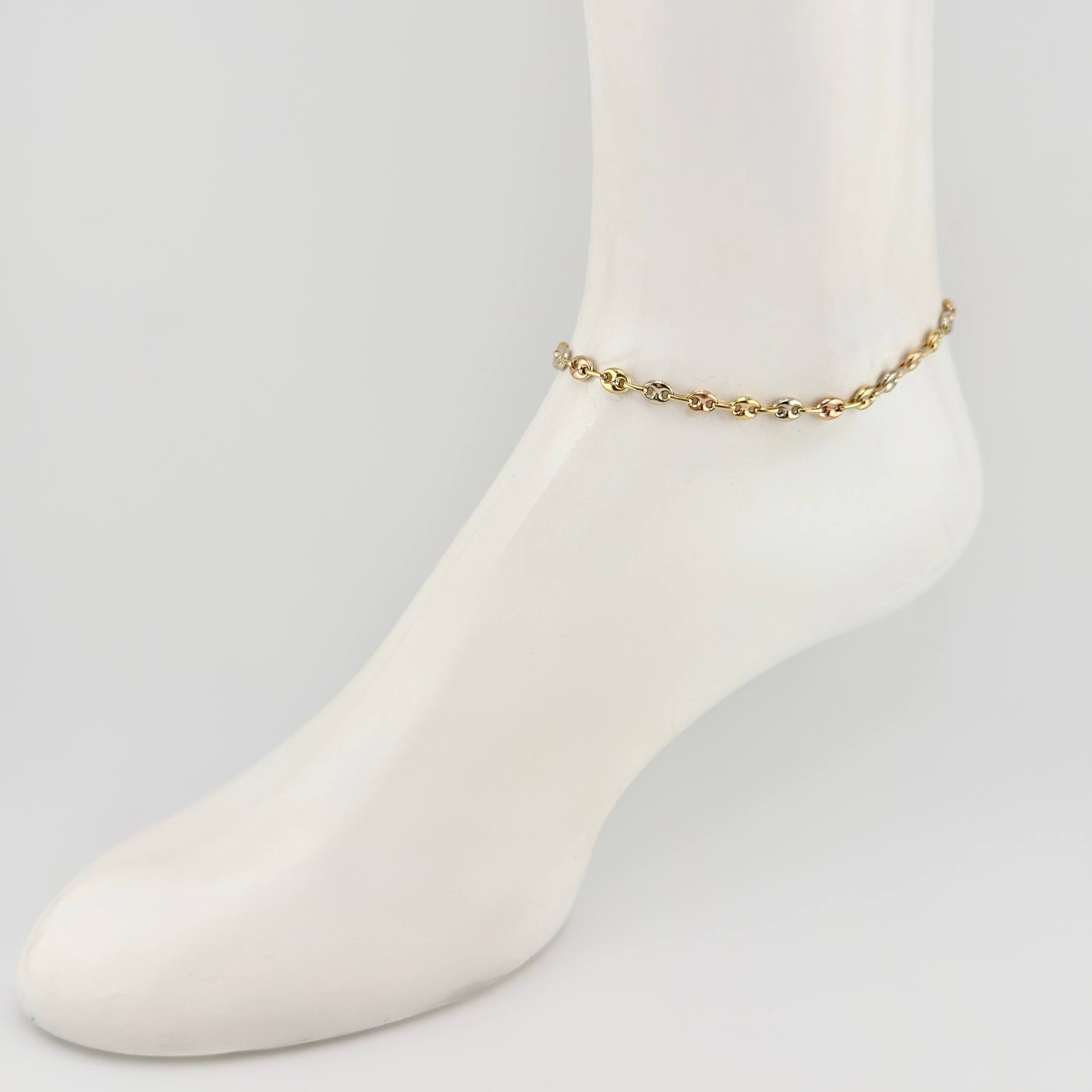 Tobillera Gc 3.25 g / 24.5 cm / 4 mm Tres Oros 18K