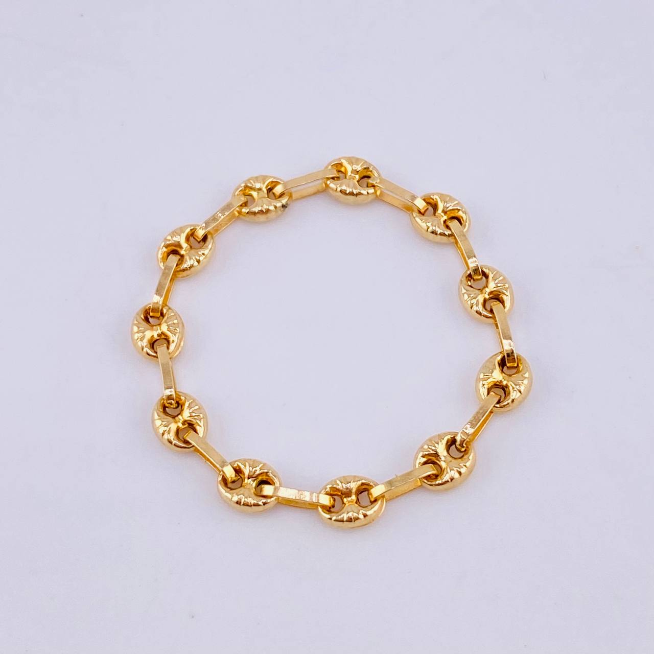Anillo Gc Diamantado 0.9gr / T12 1/4 / 3.2mm Oro Amarillo 18K