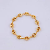 Anillo Gc Diamantado 0.9gr / T12 1/4 - T12 1/2 / 3.5mm Oro Amarillo 18K *