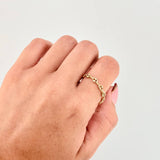 Anillo Gc Diamantado 0.9gr / T12 1/4 - T12 1/2 / 3.5mm Oro Amarillo 18K *