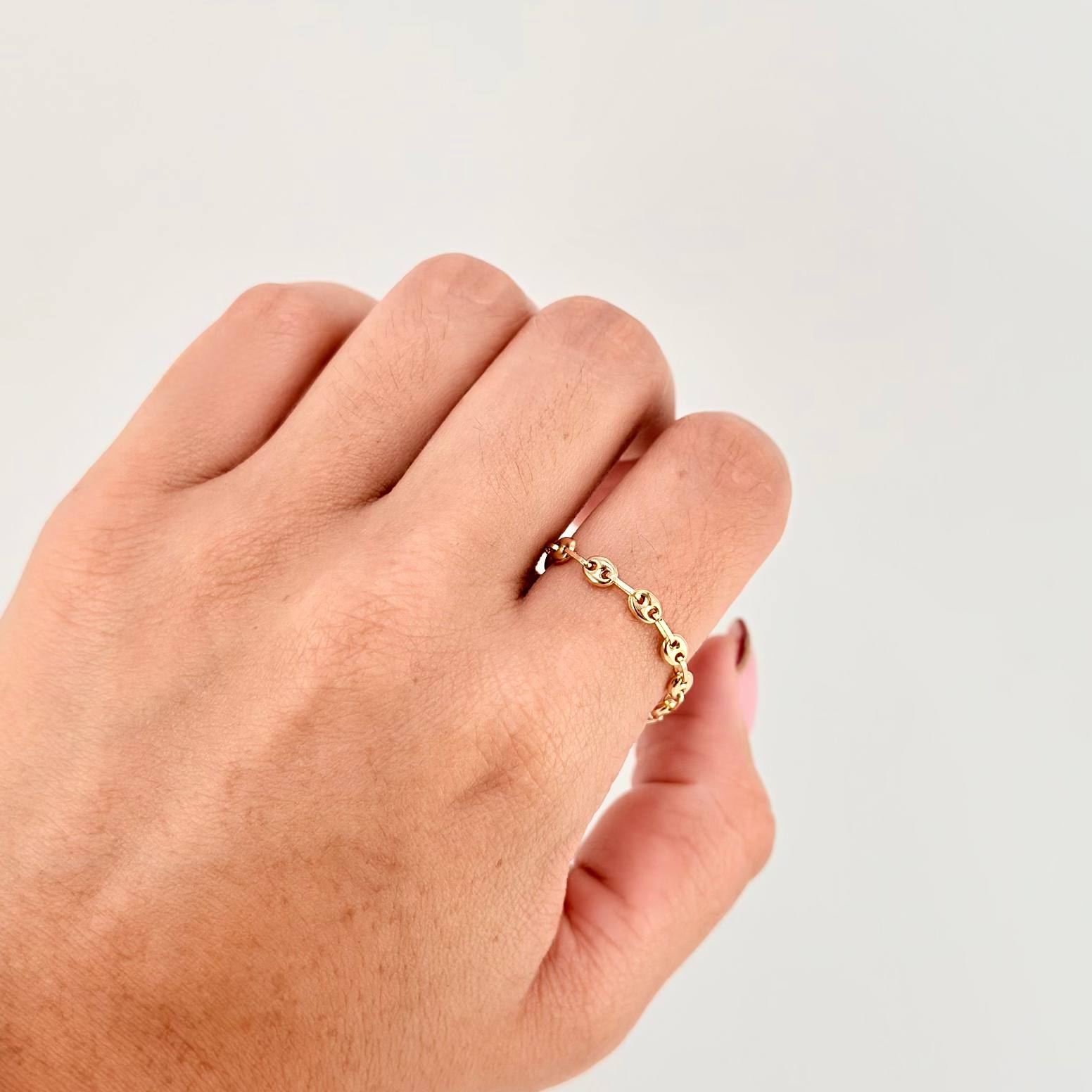 Anillo Gc 0.65gr / T6 1/2 - T6 3/4 / 3mm Oro Amarillo 18K ©