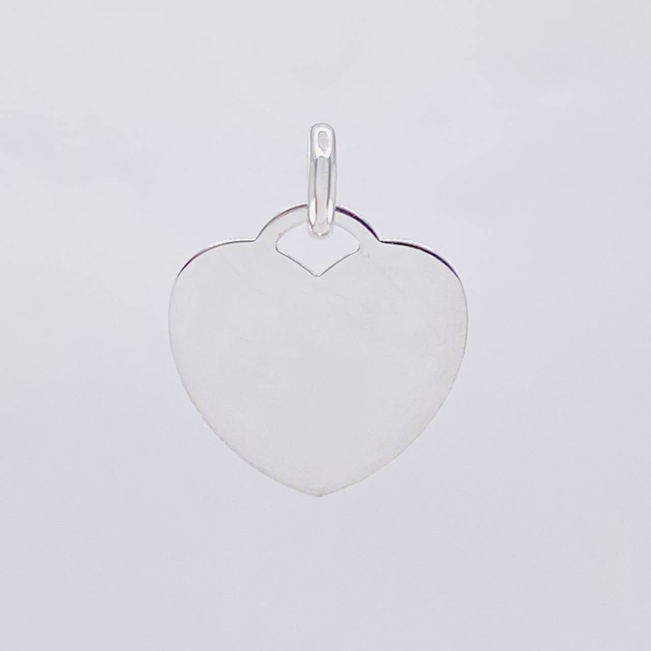 Dije Placa Corazón 1.35 g / 2 cm Plata 925