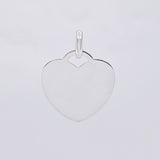 Dije Placa Corazón 1.35 g / 2 cm Plata 925