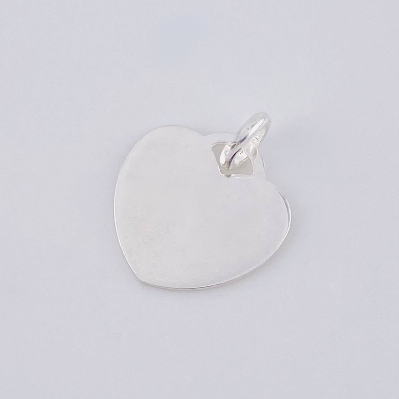 Dije Placa Corazón 1.4 g / 1.7 cm Plata 925
