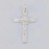 Dije Cruz Cristo San Benito 5.85 g / 5.1 cm Plata 925