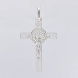 Dije Cruz Cristo San Benito 5.85 g / 5.1 cm Plata 925