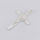 Dije Cruz Cristo San Benito 5.85 g / 5.1 cm Plata 925