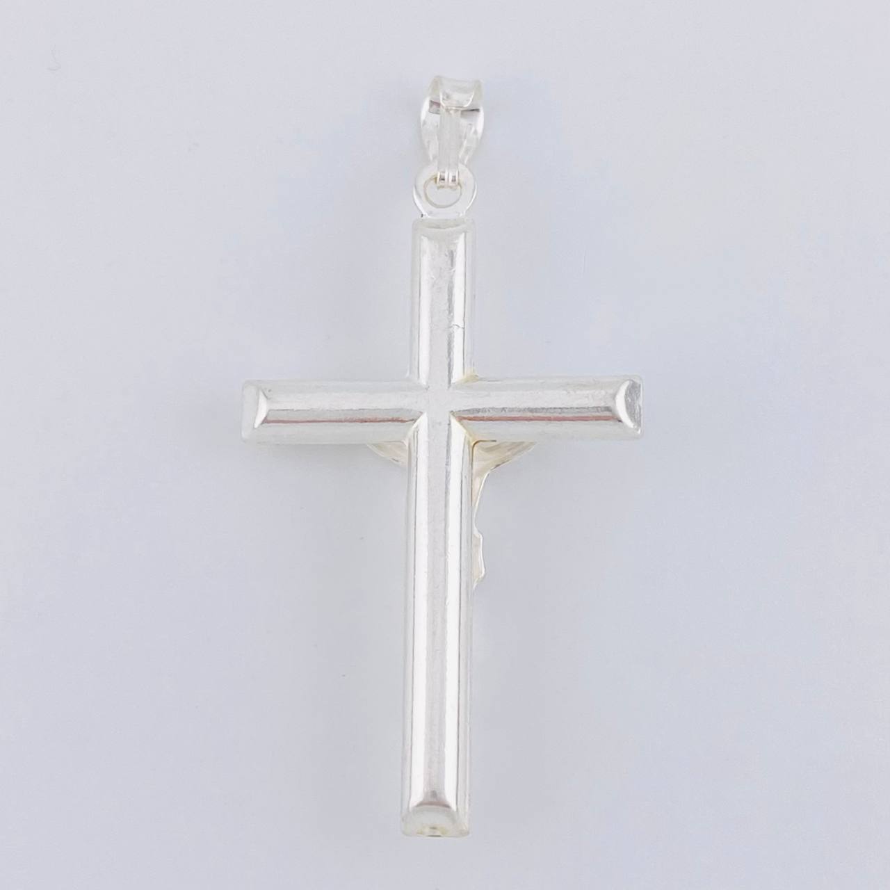 Dije Cruz Cristo Puntas Planas 3.15 g / 4.5 cm Plata 925