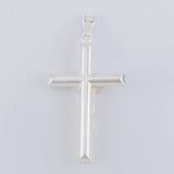 Dije Cruz Cristo Puntas Planas 3.15 g / 4.5 cm Plata 925
