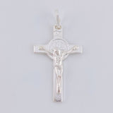 Dije Cruz Cristo San Benito 1.85 g / 3.4 cm Plata 925