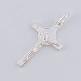 Dije Cruz Cristo San Benito 1.85 g / 3.4 cm Plata 925