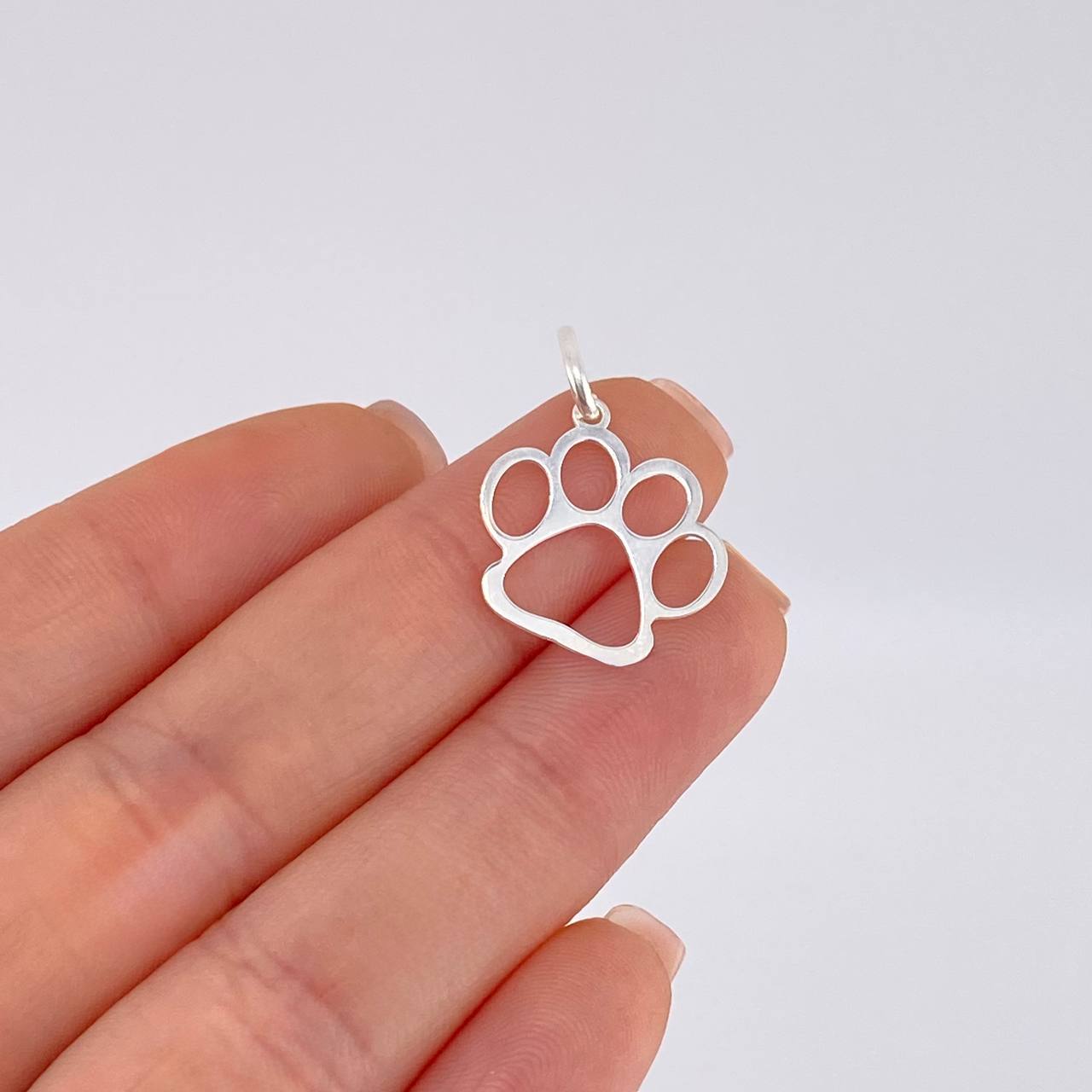 Dije Huella Silueta 0.55 g / 2.4 cm Plata 925
