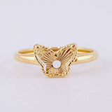 Anillo Mariposa Diamantada 1.1 g / T7 Oro Amarillo 18K