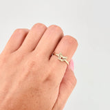 Anillo Mariposa Diamantada 1.1 g / T7 Oro Amarillo 18K
