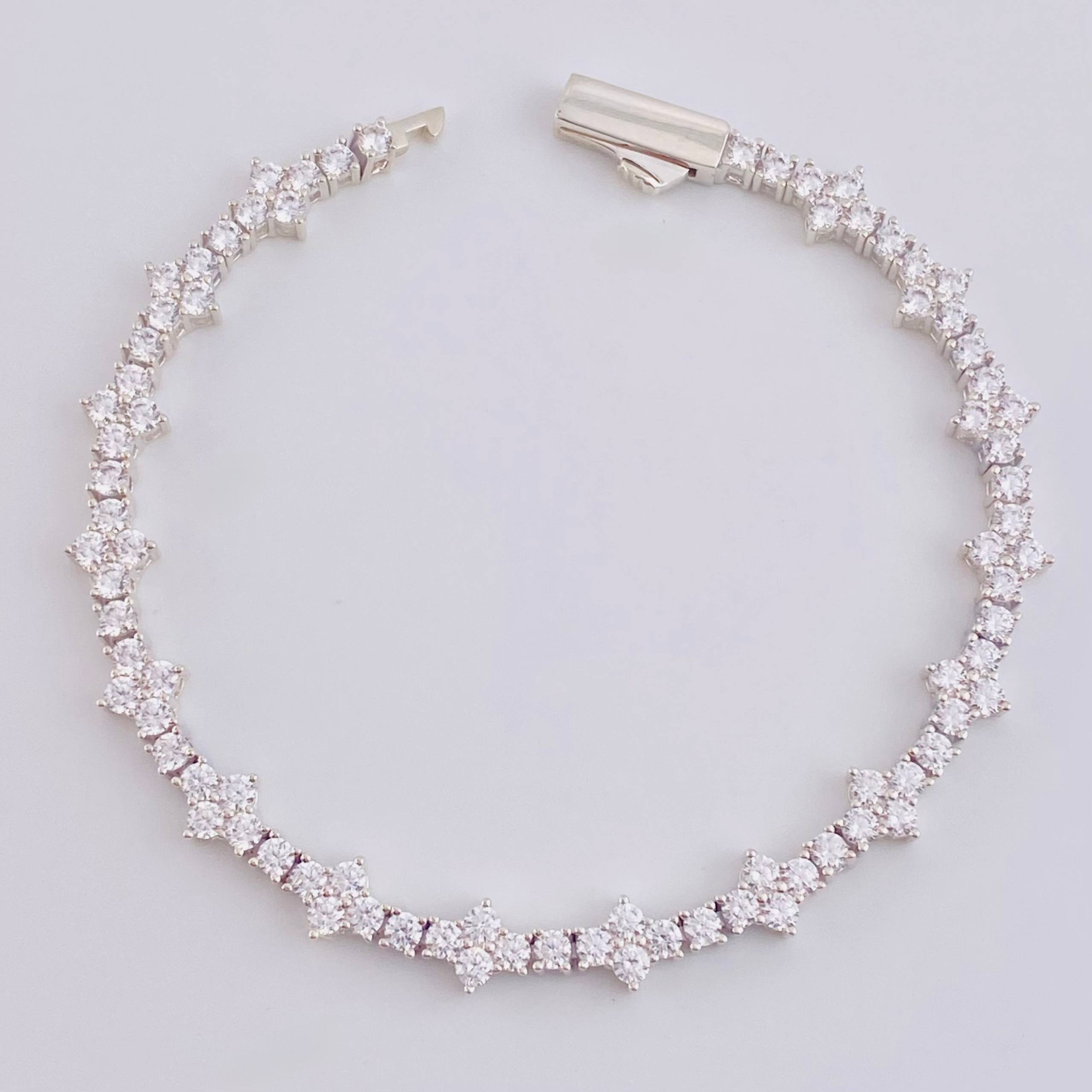 Pulso Borde De Estrella 10.65 g / 18.8 cm / 6.4 mm Plata 925