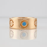Anillo Tornillo Diamantes 12pts 10.95g / T7 1/4 Oro Rosa 18K