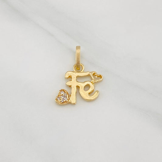 Dije Fe Corazon 1.1g / 1.8cm Oro Amarillo 18K