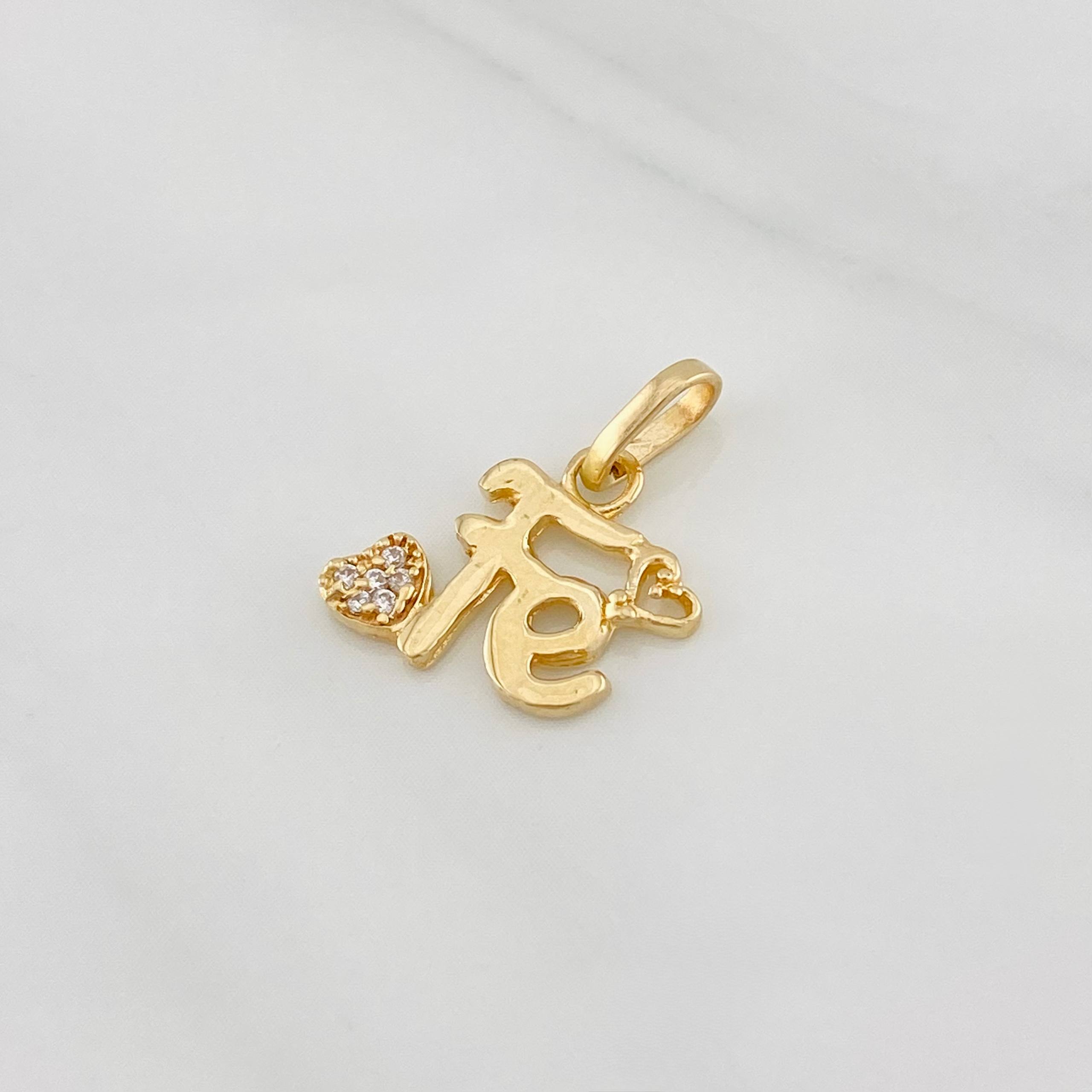 Dije Fe Corazon 1.1g / 1.8cm Oro Amarillo 18K