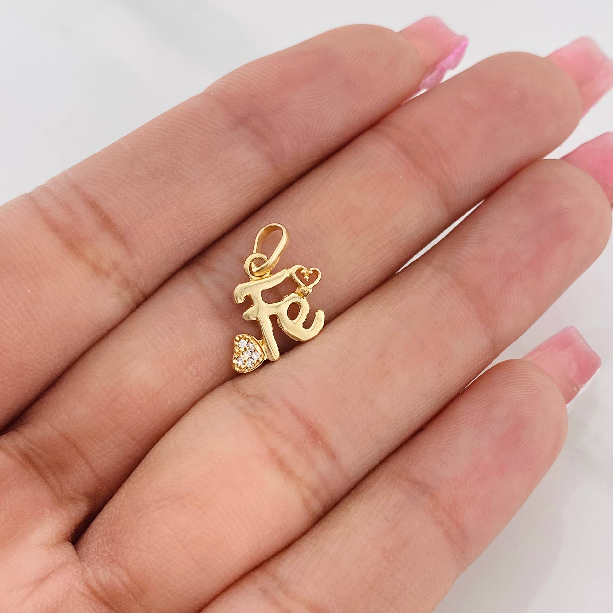Dije Fe Corazon 1.1g / 1.8cm Oro Amarillo 18K