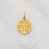 Dije Medalla San Benito 1.75g / 2.3cm Oro Amarillo 18K