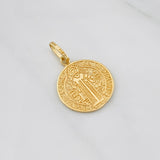 Dije Medalla San Benito 1.75g / 2.3cm Oro Amarillo 18K