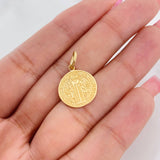 Dije Medalla San Benito 1.75g / 2.3cm Oro Amarillo 18K