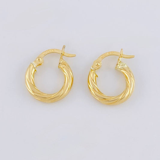 Candongas Ozy 1.3g / 1.2cm Oro Amarillo 18K