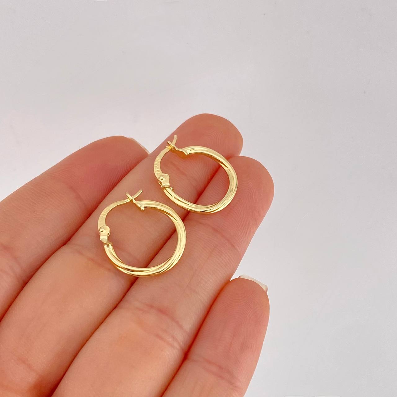 Candongas Arielle 1.2g / 1.8cm Oro Amarillo 18K