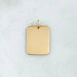 Dije Placa Rectangular 1.85gr / 2.5cm / Lisa Oro Amarillo 18K