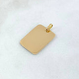 Dije Placa Rectangular 1.85gr / 2.5cm / Lisa Oro Amarillo 18K