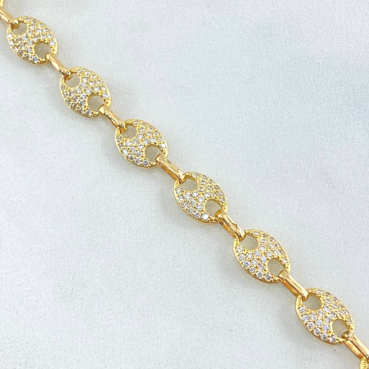 Pulso GC 10gr / 19cm / 7mm Circones Blancos Oro Amarillo 18K ©
