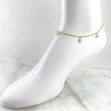 Tobillera Aro Seguido 3.55gr / 25cm / 2.4mm Oso-Pez-Oso Ts-Mariposa-Delfin-Abeja Oro Amarillo 18K ©