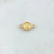 Herraje Letra M 0.45gr / 1.5cm / Circulo Bordeado Oro Amarillo 18K