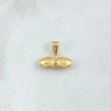 Dije Ojos De Santa Lucia 0.6gr / 1.5cm / Oro Amarillo 18K