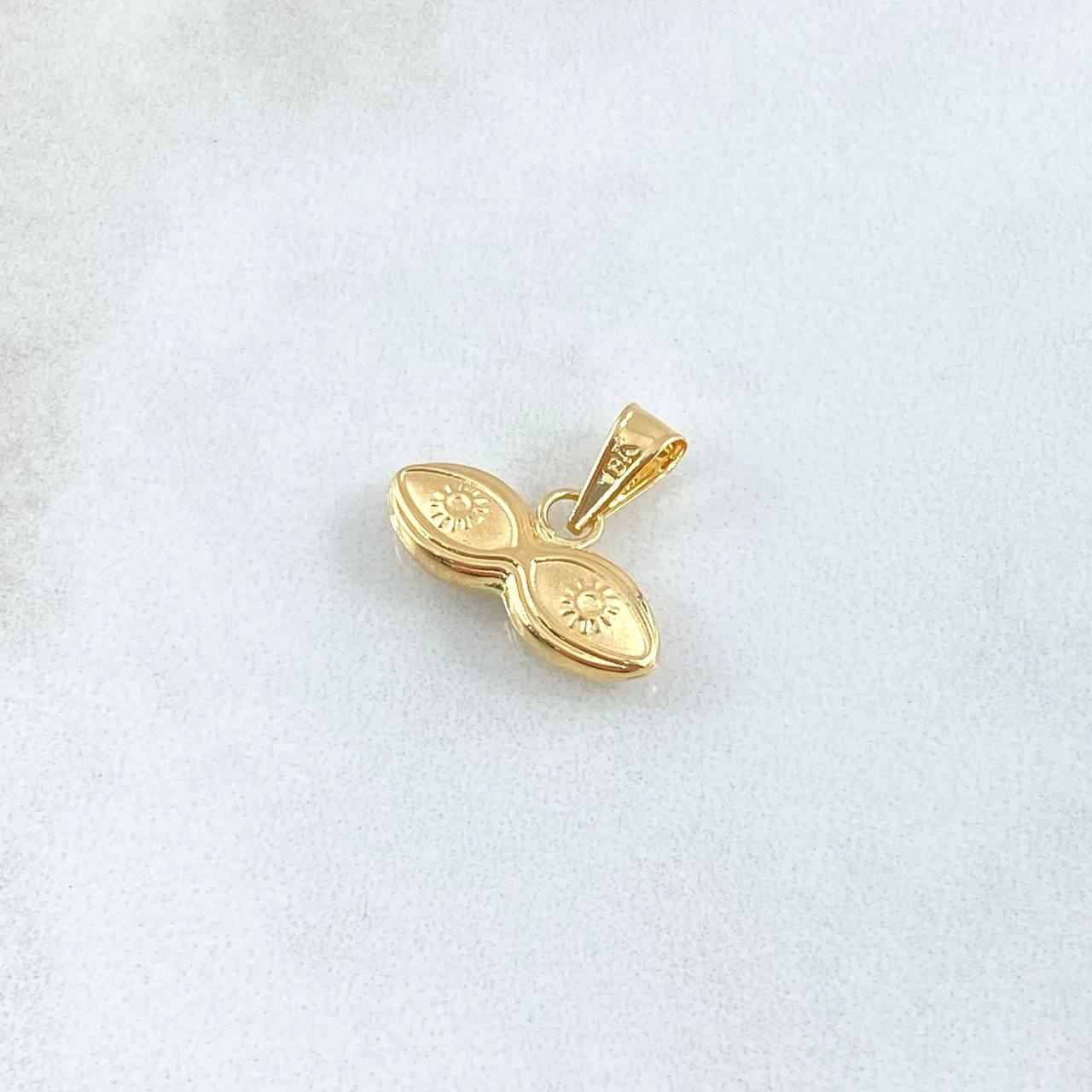 Dije Ojos De Santa Lucia 0.6gr / 1.5cm / Oro Amarillo 18K ©