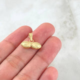 Dije Ojos De Santa Lucia 0.6gr / 1.5cm / Oro Amarillo 18K ©