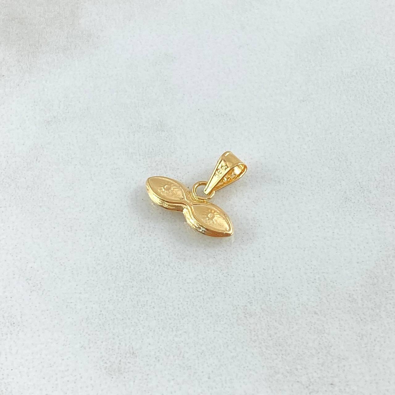 Dije Ojos De Santa Lucia 0.4gr / 1cm / Oro Amarillo 18K ©