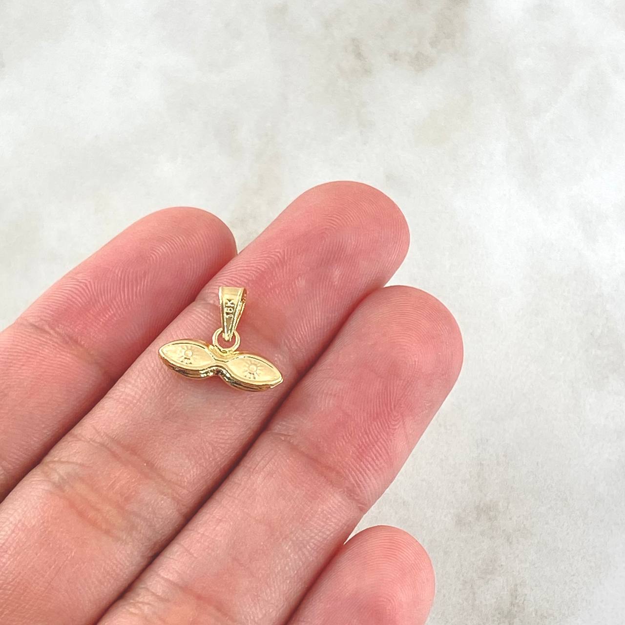 Dije Ojos Santa Lucía 0.35gr / 1cm / Oro Amarillo 18K ©