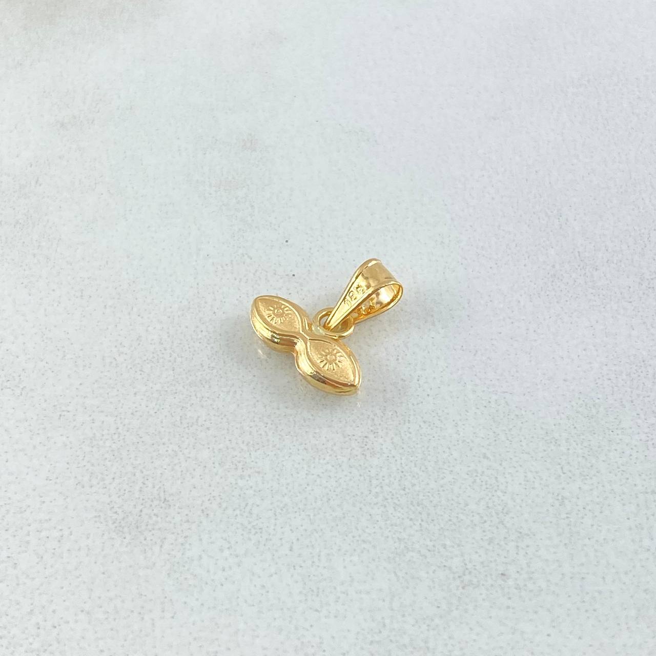 Dije Ojos De Santa Lucia 0.3gr / 1cm / Oro Amarillo 18K