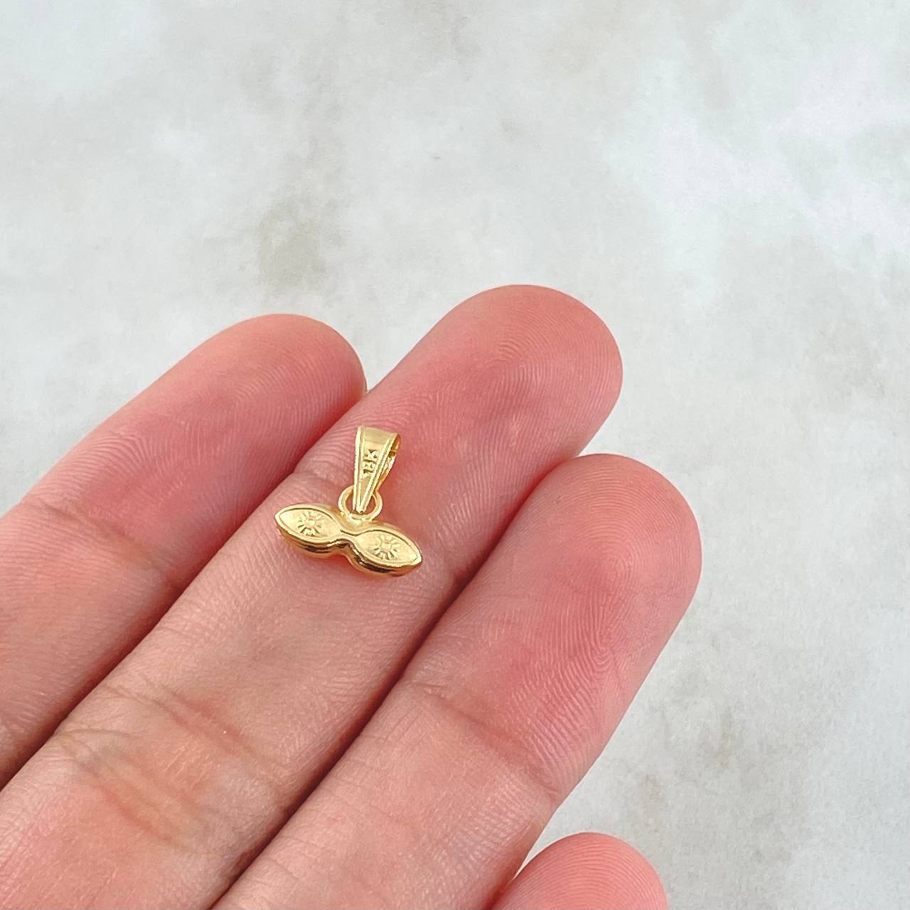Dije Ojos De Santa Lucia 0.3gr / 1cm / Oro Amarillo 18K