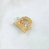 Herraje Herradura Caballos 2.65gr / 2.2cm / Circones Blancos Tres Oros 18K
